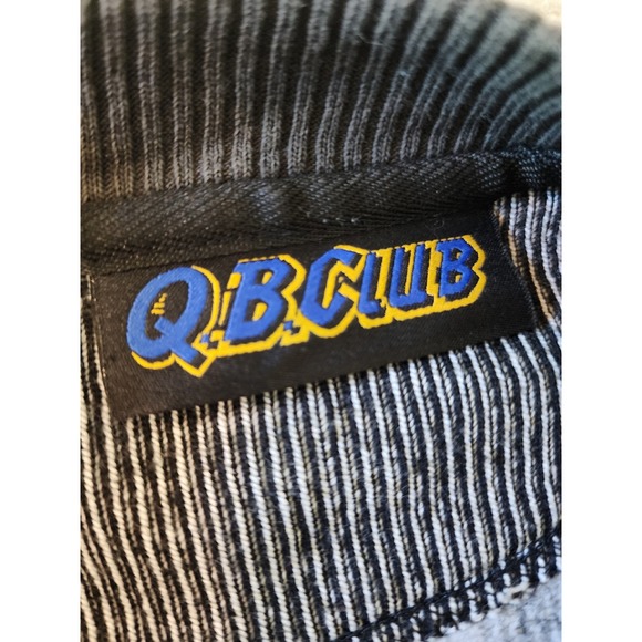 Vintage 80s QBC Club‎ Pullover Mock Neck Striped Sweatshirt Comfy Casual M - Picture 9 of 13